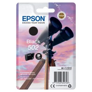 Epson oryginalny ink / tusz C13T02V14010, T02V140, 502, black, 210s, 4.6ml
