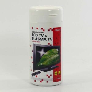 Środki czyszczące chusteczki jednorazowe, na LCD, plazma TV, pudełko, 100szt., Logo