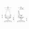 Powerton Ergonomiczny fotel biurowy Sima, Czerwony - obrazek 6